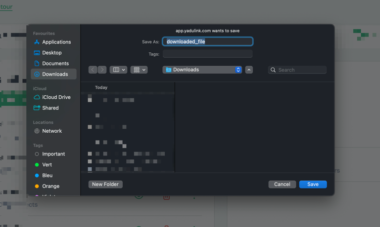 Téléchargement du fichier