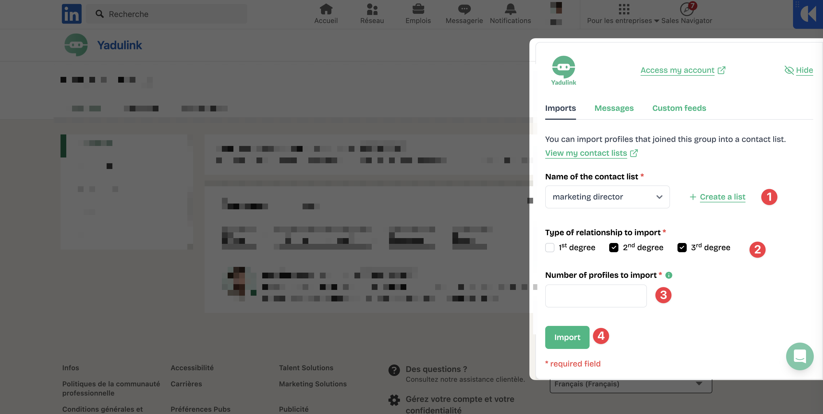 Importer les membres