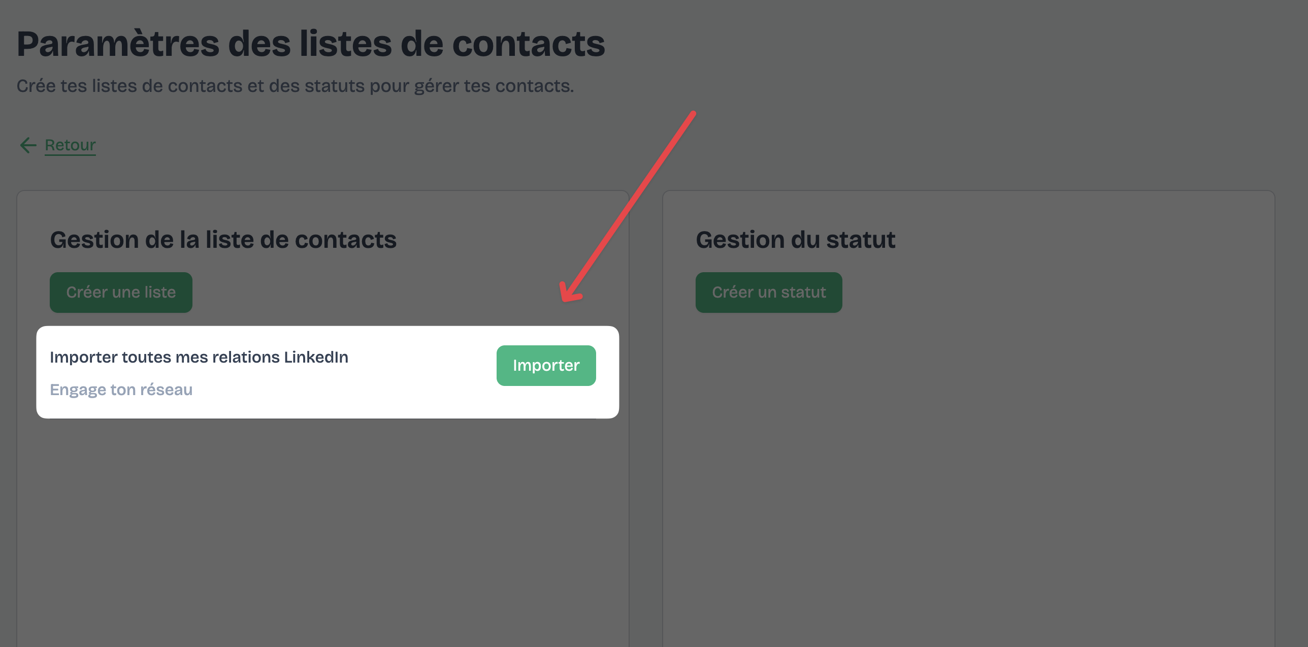 Importer ton réseau