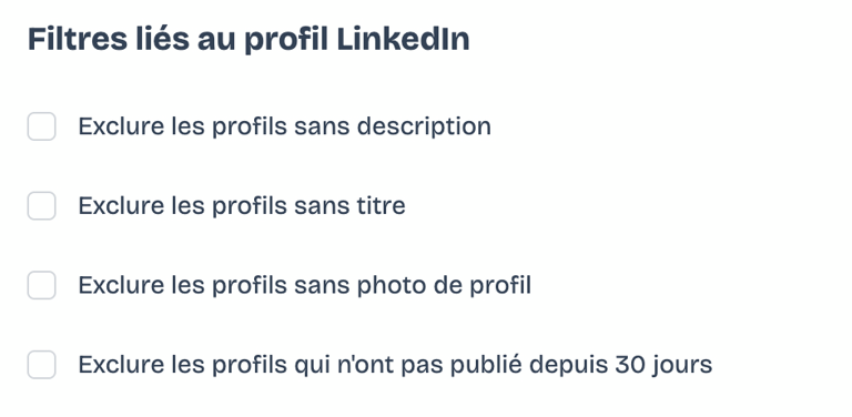 Accéder aux filtres avancés