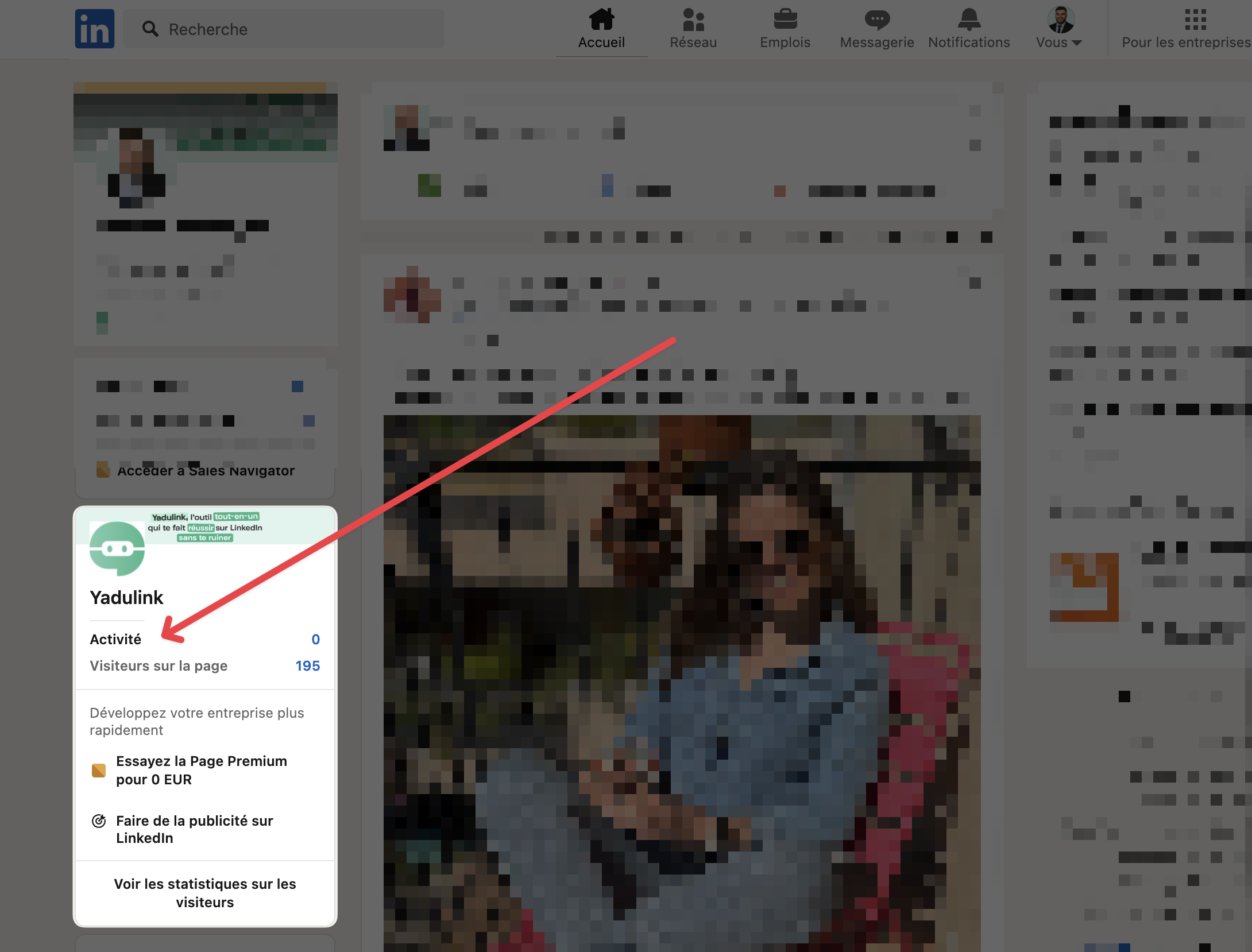 Accéder à la page entreprise