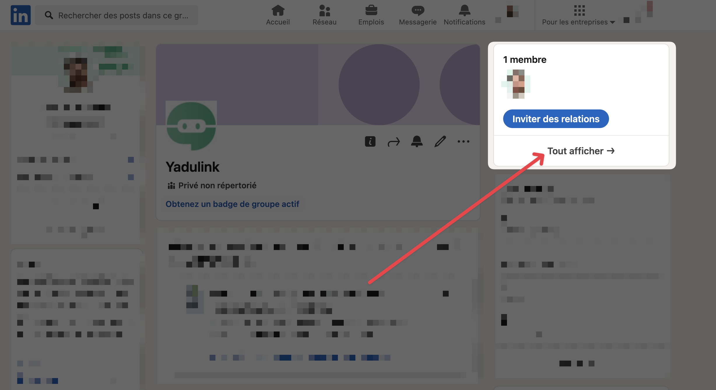 Afficher les membres du groupe