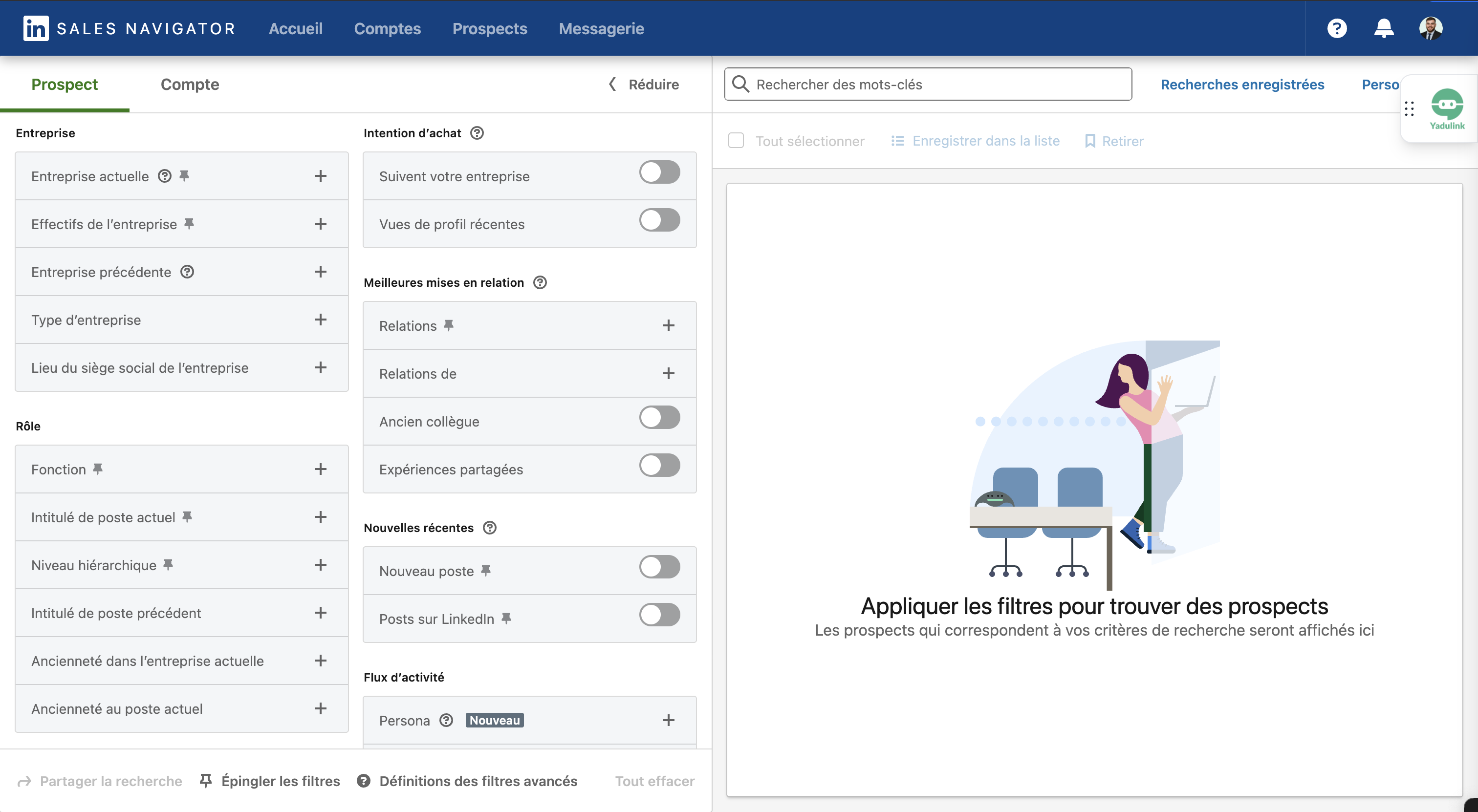 Recherche Sales Navigator