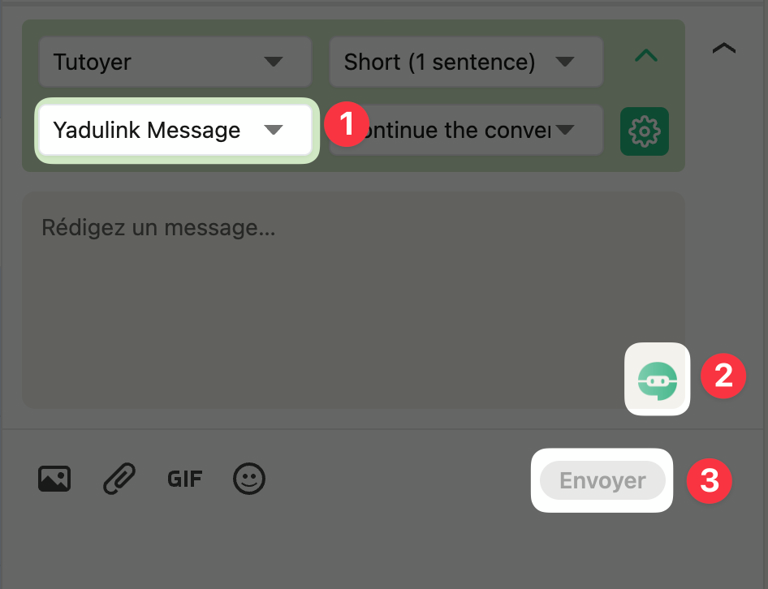 Utilisation d'un template